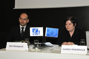 Jan Romportl (University of West Bohemia) and Lenka Hebakova (Technology Centre ASCR) - chairs of the session